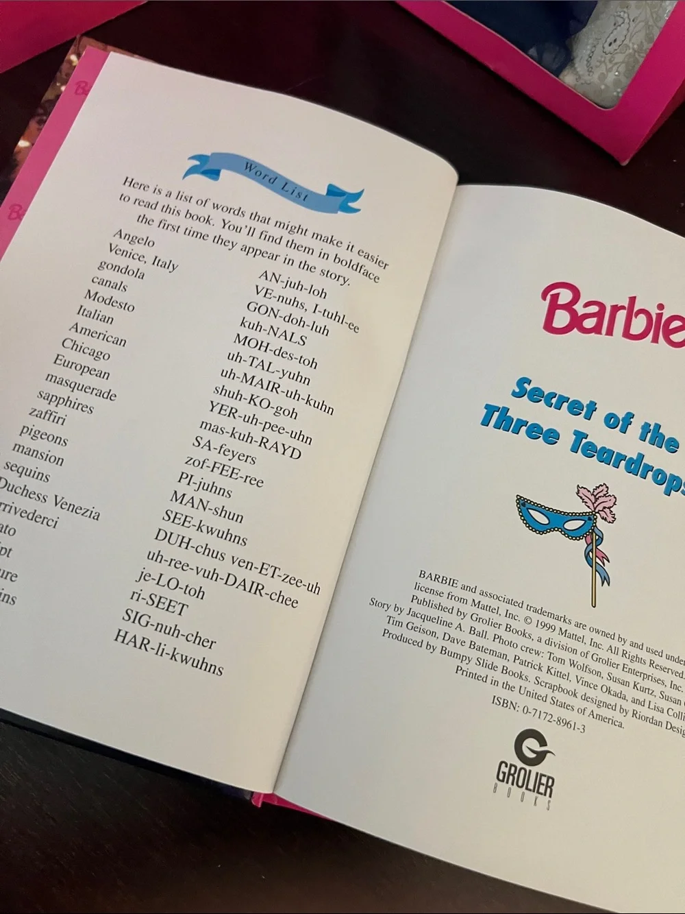 Rare Vintage Barbie & Book set - Secret of the Three Teardrops 1999
